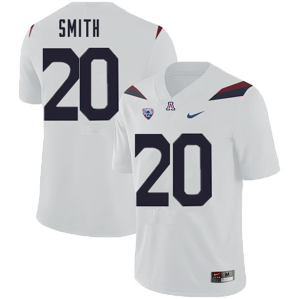 Men #20 Darrius Smith Arizona Wildcats College Football Jerseys Sale-White - Click Image to Close